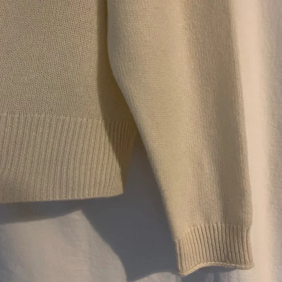 Theory 100% cashmere sweater with lace up neckline - Picture 5 of 7